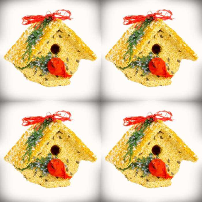 Wren Casita Christmas Cardinal Birdhouse 4/Pack